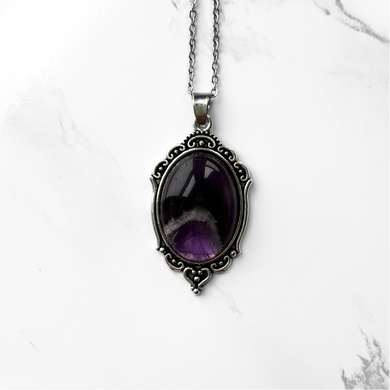 Amethyst Pendant Necklace
