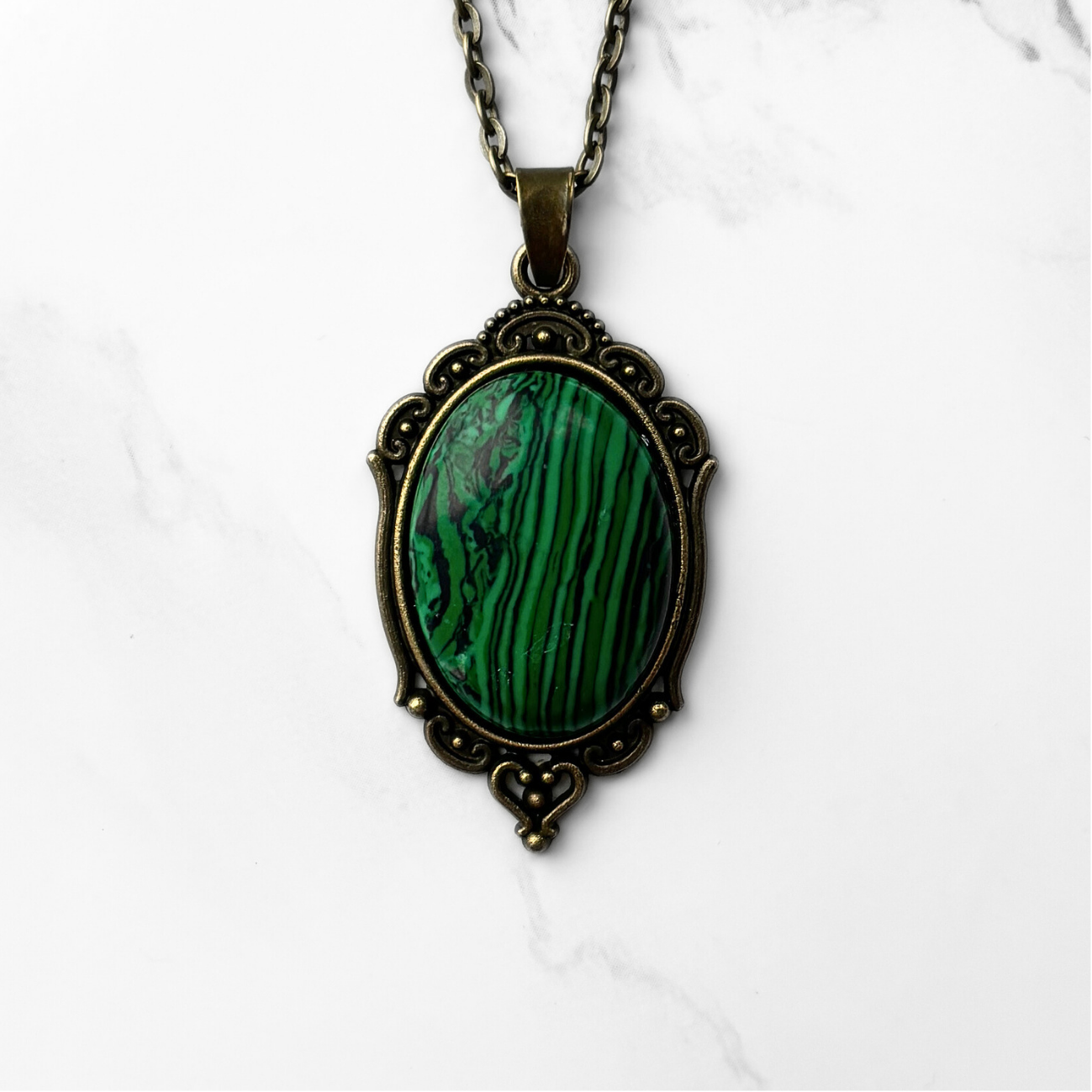 Malachite Pendant Necklace