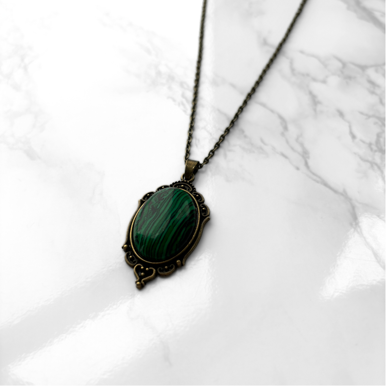 Malachite Pendant Necklace