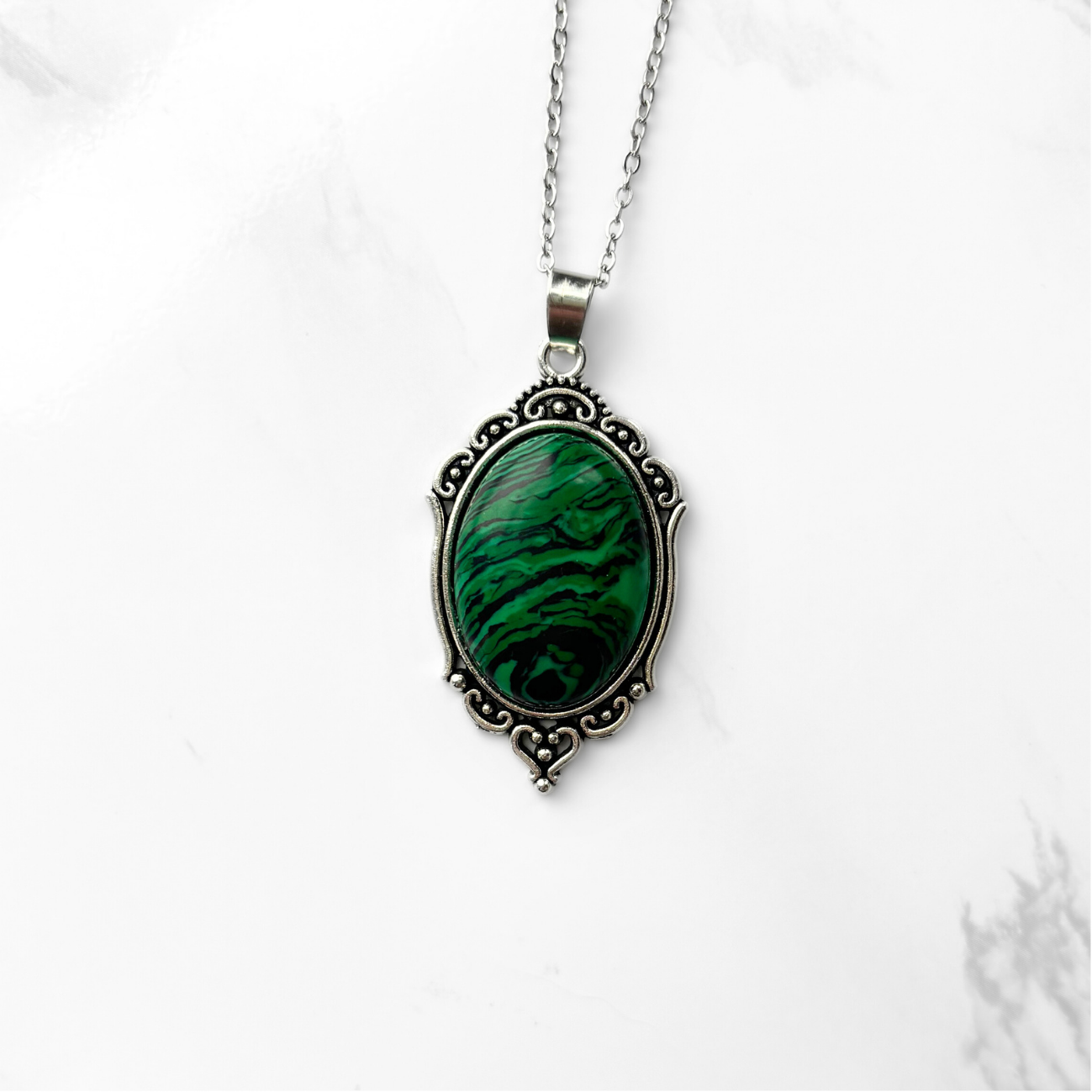 Malachite Pendant Necklace