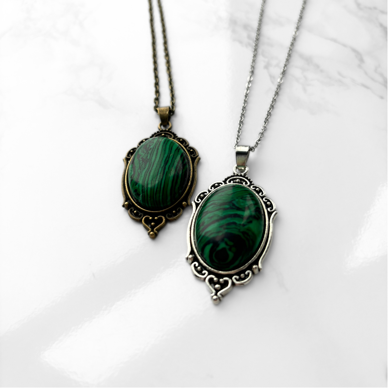 Malachite Pendant Necklace