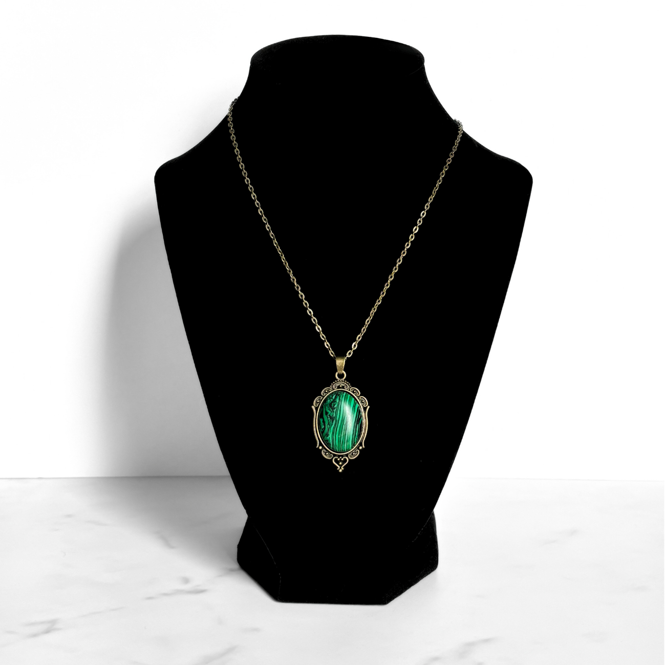Malachite Pendant Necklace