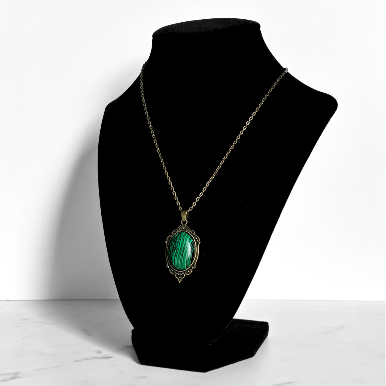 Malachite Pendant Necklace