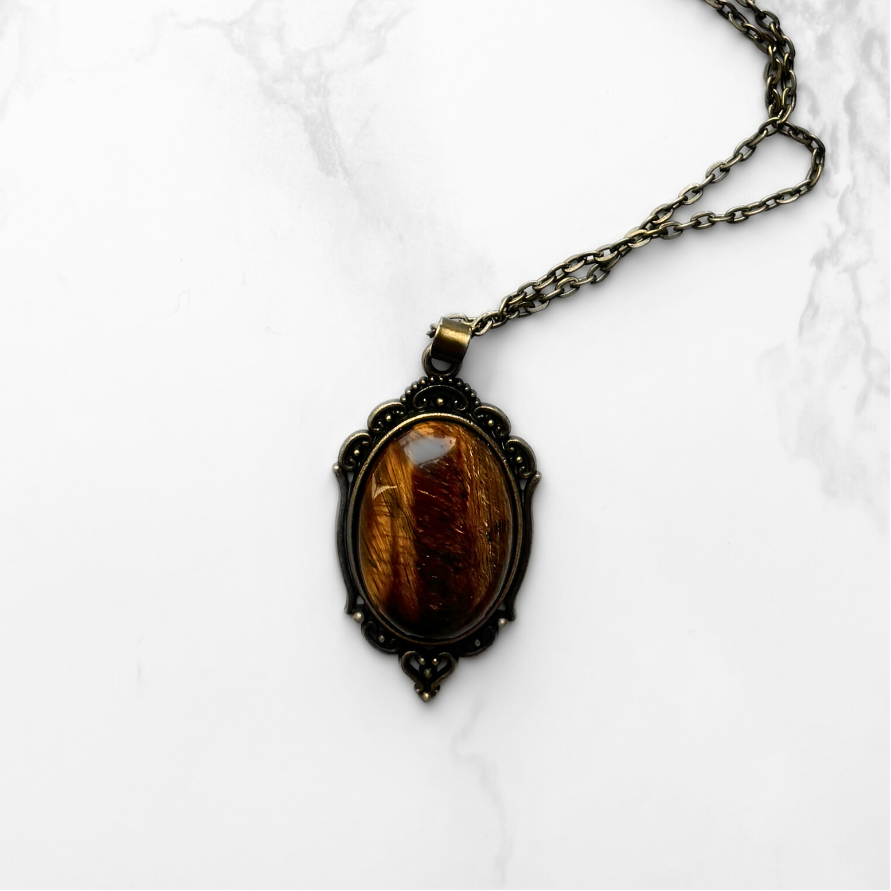 Tiger's Eye Pendant Necklace