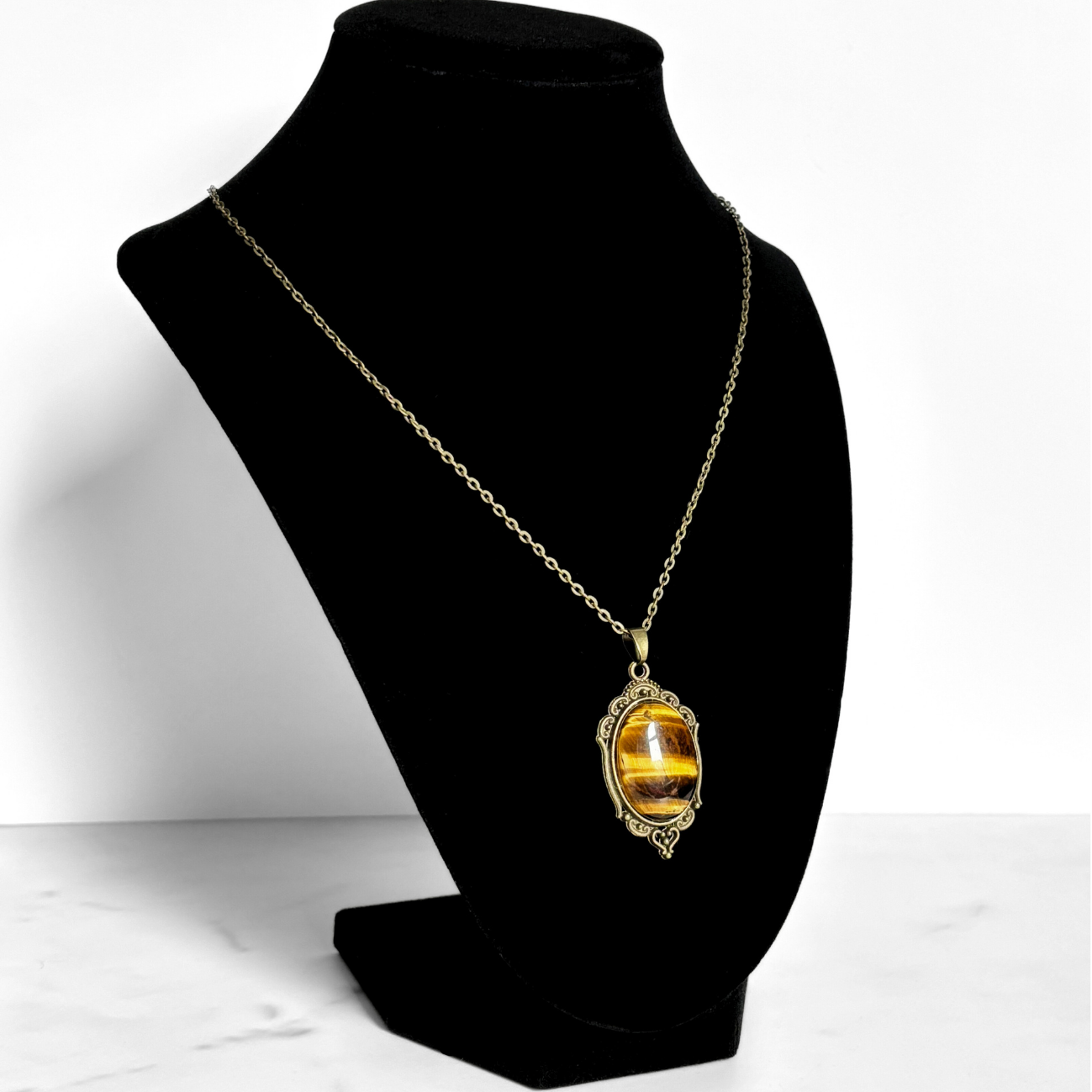 Tiger's Eye Pendant Necklace