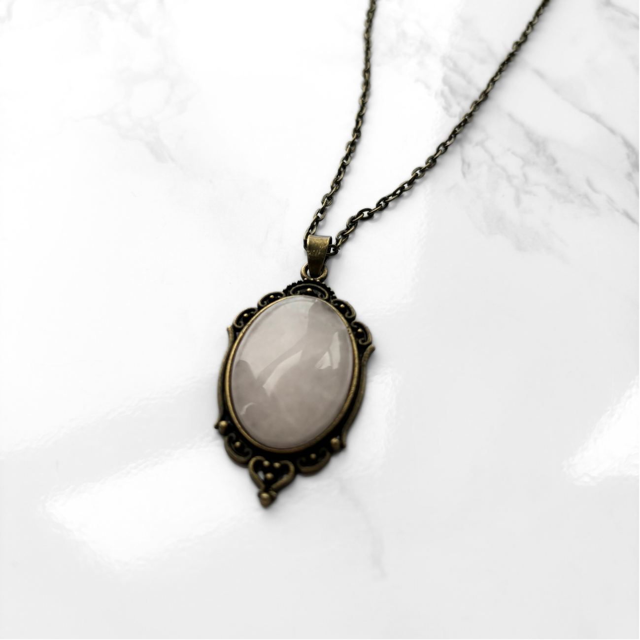 Rose Quartz Pendant Necklace