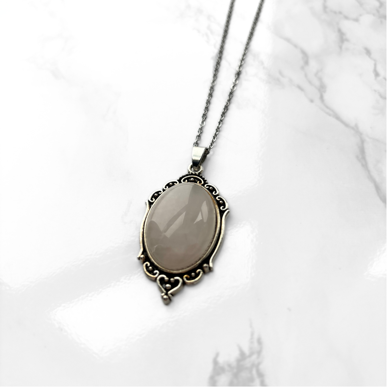 Rose Quartz Pendant Necklace