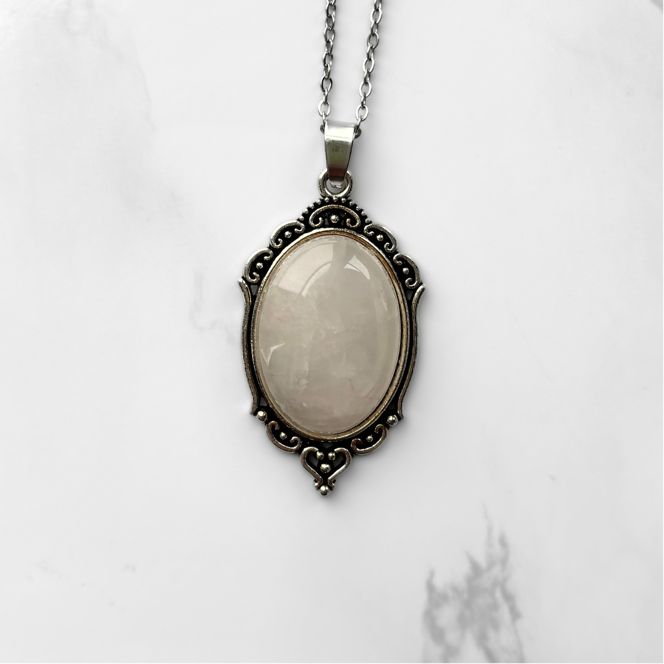 Rose Quartz Pendant Necklace