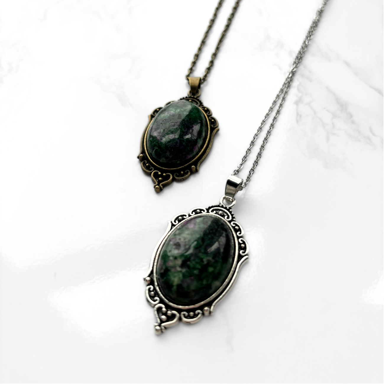 Ruby Zoisite Pendant Necklace
