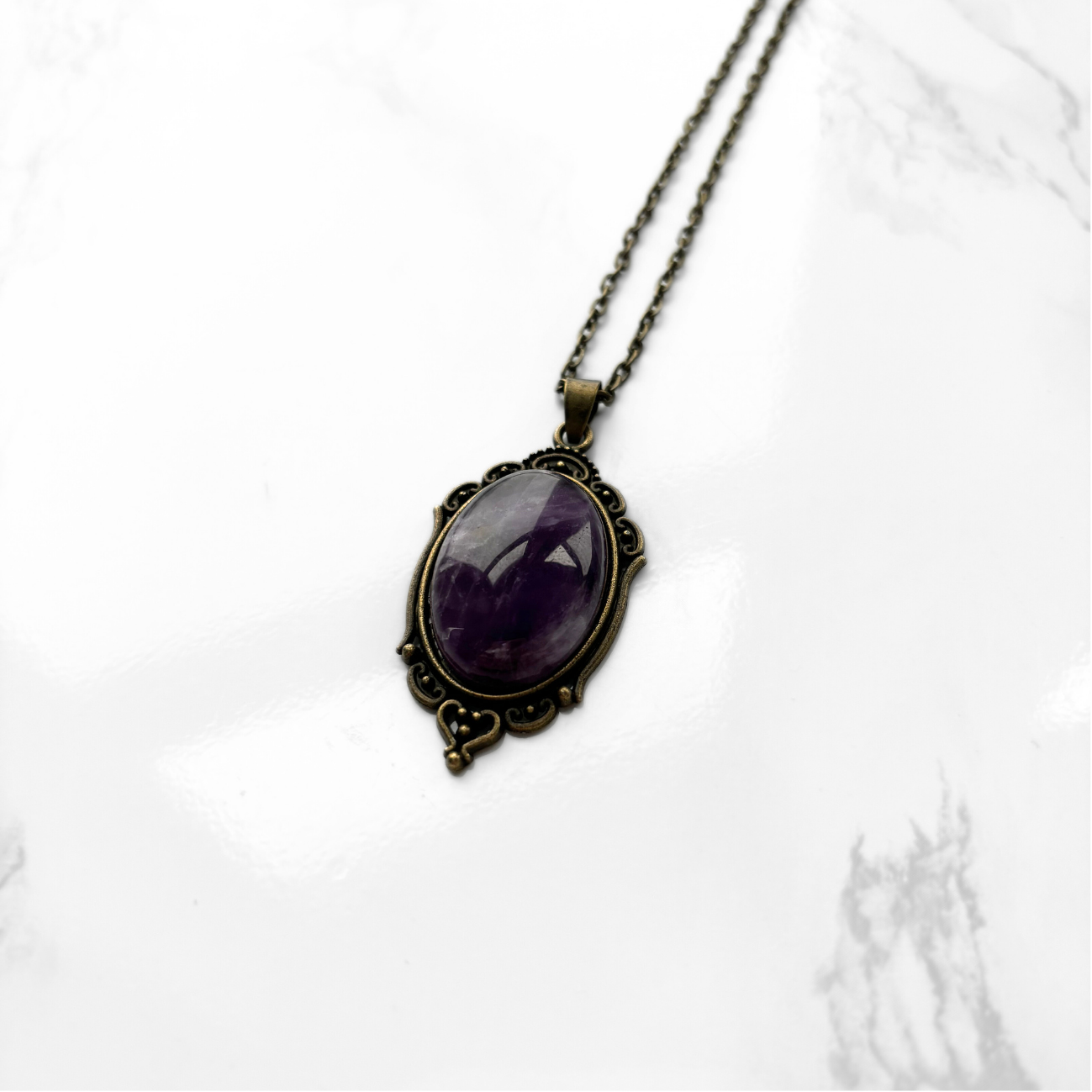 Amethyst Pendant Necklace