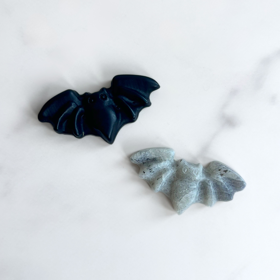 Carved Crystal Bats