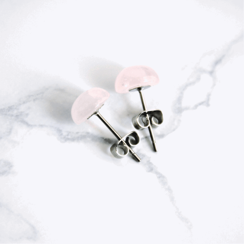 Rose Quartz Earrings - The Poison Path