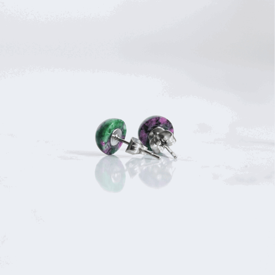 Ruby Zoisite Earrings - The Poison Path